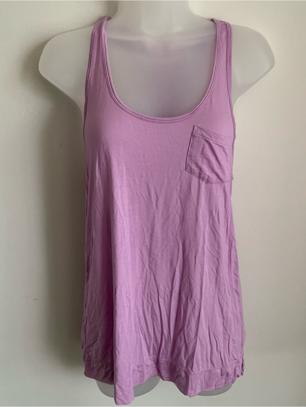 GAP Lavender Scoop Neck Tank with Chest Pocket